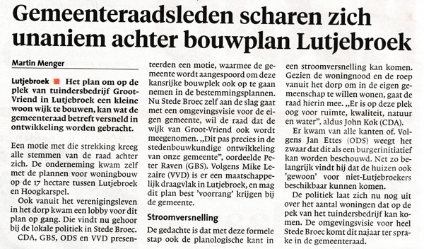 Visie locatie Groot-Vriend, Lutjebroek